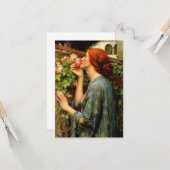 Ziel van de Roos John William Waterhouse Kaart (Voorkant / Achterkant in situ)