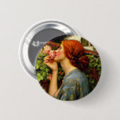 Ziel van de Roos John William Waterhouse Ronde Button 5,7 Cm (Voorkant /achterkant)