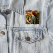 Ziel van de Roos John William Waterhouse Vierkante Button 5,1 Cm (In situ)