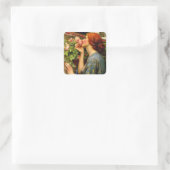Ziel van de Roos John William Waterhouse Vierkante Sticker (Tas)