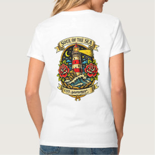 Ziel van de zee Oude school zeiler tattoo voor vro T-shirt