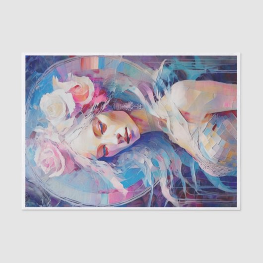 Ziel van een engel, pastel papier collage (Voorkant)