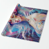 Ziel van een engel, pastel papier collage (Uitgerold)