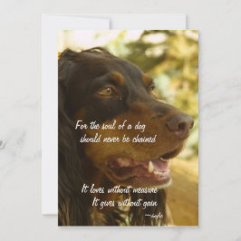 Ziel van een hond feestdagenkaart