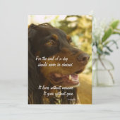 Ziel van een hond feestdagenkaart (Staand voorkant)