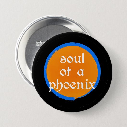Ziel van een Phoenix-knop Ronde Button 7,6 Cm (Voorkant /achterkant)