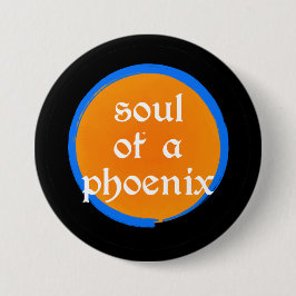 Ziel van een Phoenix-knop Ronde Button 7,6 Cm
