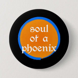 Ziel van een Phoenix-knop Ronde Button 7,6 Cm