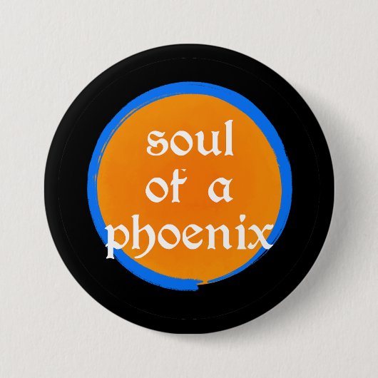 Ziel van een Phoenix-knop Ronde Button 7,6 Cm (Voorkant)