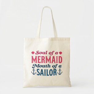 Ziel van een zeemeermin, mond van een zeiler tote bag
