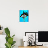 Ziel verlicht met vlam poster (Thuiskantoor)
