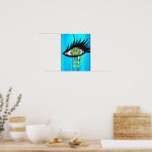 Ziel verlicht met vlam poster (Keuken)