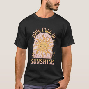 Ziel Vol Zonneschijn Zon En Maan Hemels Mysterieus T-shirt