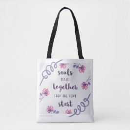 Zielen versmolten van bij het begin tote bag