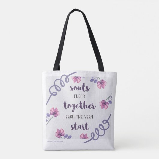 Zielen versmolten van bij het begin tote bag (Achterkant)