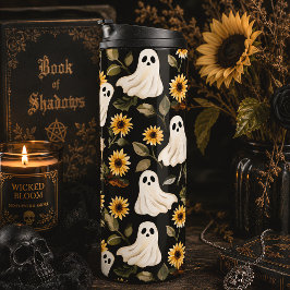 Zielen & Zonnebloemen Zomer Goth Spooky Thermosbeker