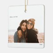 Zielenzusters Foto Kerstmis Keramisch Ornament (Links)