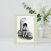  zielig meisje, schooldagen 1909 Weymouth Briefkaart (Staand voorkant)