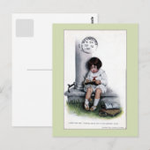  zielig meisje, schooldagen 1909 Weymouth Briefkaart (Voorkant / Achterkant)