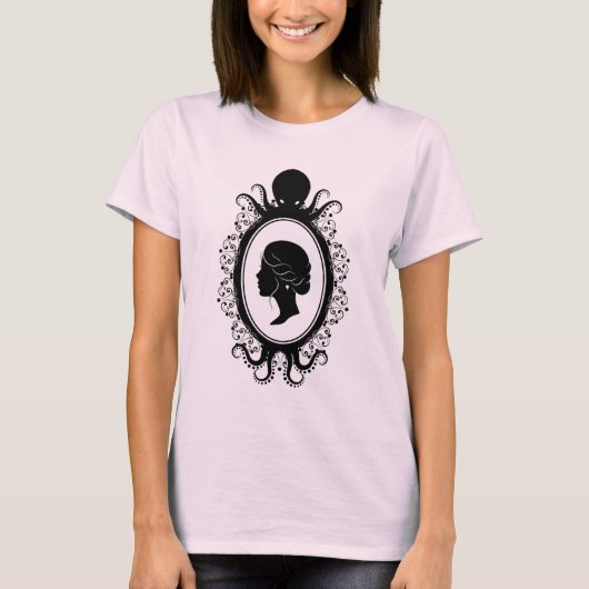 zielloos: Alexia Cameo Octopus Lijst T-Shirt (Voorkant)