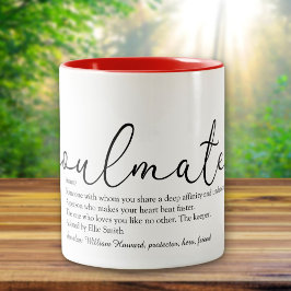 Zielmaat Definitie Script Liefde Hart Tweekleurige Koffiemok