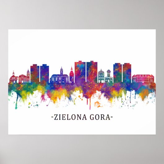 Zielona Gora Poland Skyline Poster (Voorkant)