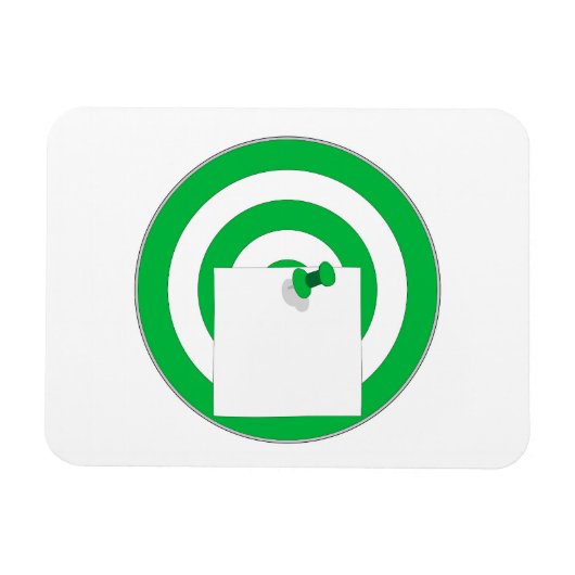 Zielscheibe mit Notizzettel Magneet (Horizontaal)