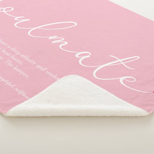 Zielspartner Definitie Elegante Liefde Hart Roze S Sherpa Deken (3/4)