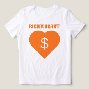 ZIELVOL, RIJK@HEART Sinaasappel Grafische Dames Tri-Blend Shirt