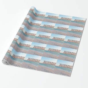 Zielvol Zand Strand Citaat Patroonontwerp Cadeaupapier