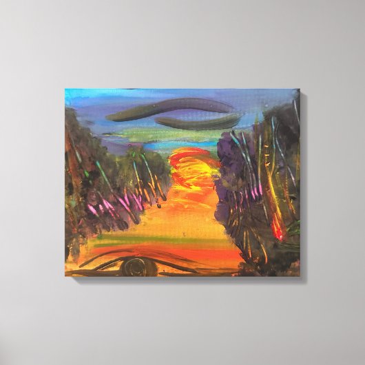 Zielvolle Horizon Handgeschilderd Ontwerp Canvas Afdruk (Voorkant)