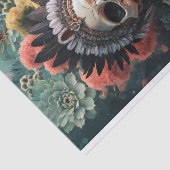 Zielvolle Krijger, Native American Goth Schedel Tissuepapier (Detail)