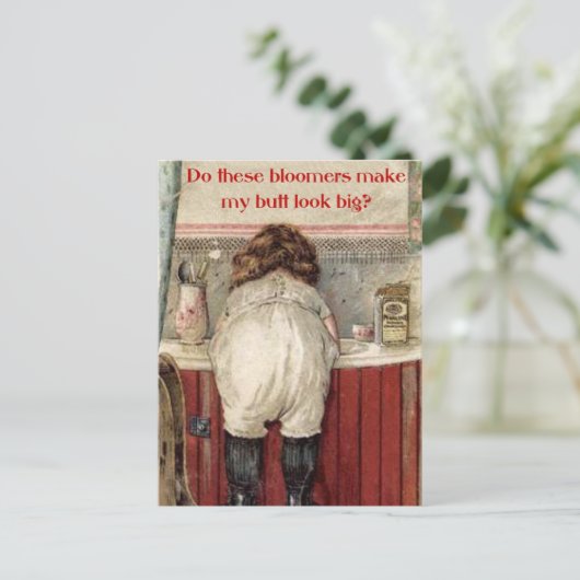 Zien deze bloemen dat mijn buik er groot uitziet? briefkaart (Staand voorkant)