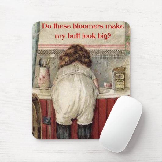 Zien deze bloemen dat mijn buik er groot uitziet? muismat (Met muis)