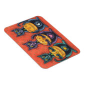 ZIEN GEEN KWADEN ZWARTE KATTEN HALLOWEEN MAGNEET R (Rechterzijde)