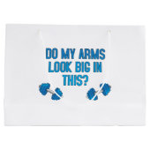 Zien mijn armen er dik uit in dit groot cadeauzakje (Achterkant)