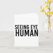 Zien Oog Menselijk _ Grappige Blinde Hondeneigenaa Kaart (Gele Bloem)