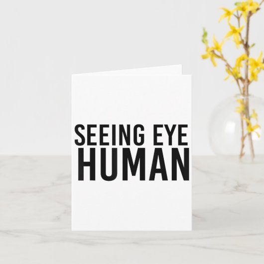 Zien Oog Menselijk _ Grappige Blinde Hondeneigenaa Kaart (Gele Bloem)