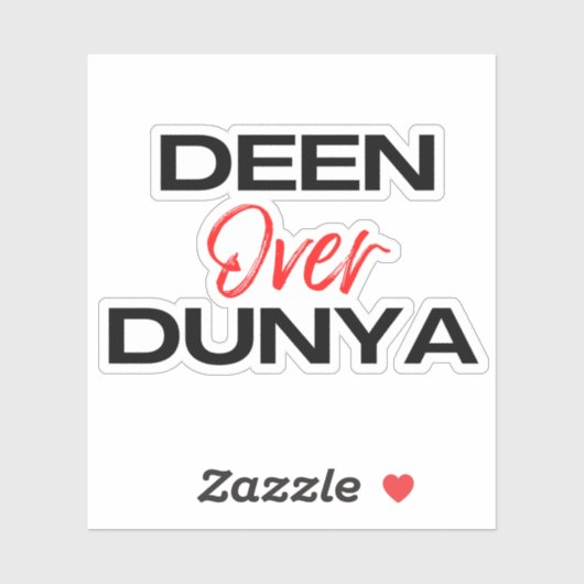 Zien over Dunya Ramadan Moebarak Islamitische Mosl Sticker (Vel)