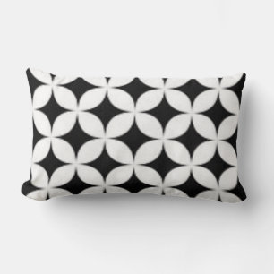 Zien Sterren Bloemig Zwart & Wit Trendy Print Kussen