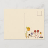 Zien van bloemen briefkaart (Achterkant)