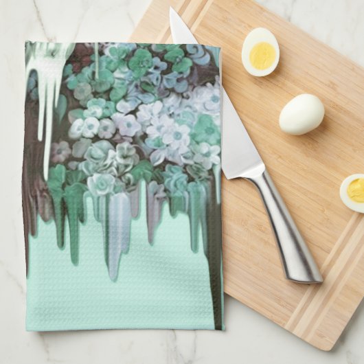 Zien van kleursmelting Suikerschedel Theedoek (Quarter Fold)