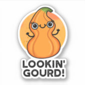 Ziende kalebas Grappige Veggie Pun Sticker (Voorkant)