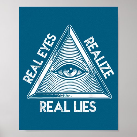 Ziende Oog Realiseer Echte Leugens Illustratie Poster (Voorkant)