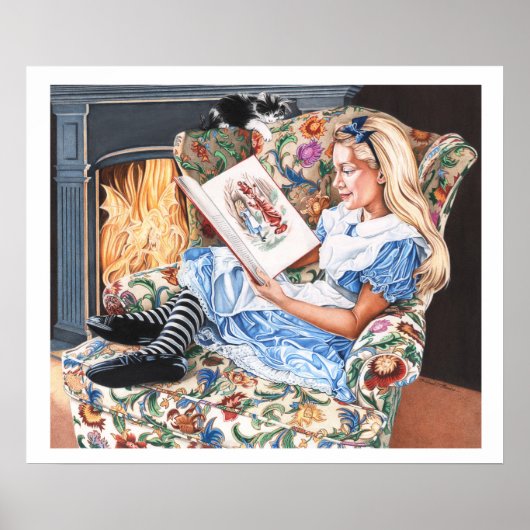 zienGlass Alice:Het lezen onttrekt de Verbeelding Poster (Voorkant)