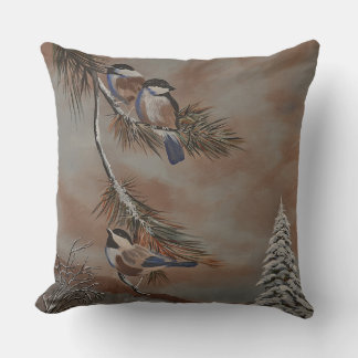 Zierkissen Wintervögel Kussen