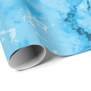 Ziet de Blauwe Marmeren Textuur van het baby eruit Cadeaupapier