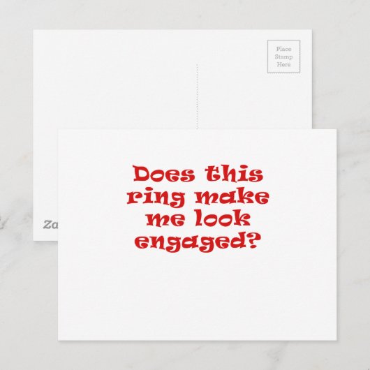 Ziet deze ring eruit alsof ik verloofd ben aankondigingskaart (Voorkant / Achterkant)