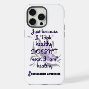 "Ziet er" gezond/Vlinder...Pancreatitis iPhone 15 Pro Max Case