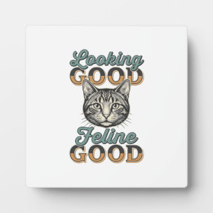 Ziet er goed uit Feline Goed Vintage Kattendesign_ Fotoplaat